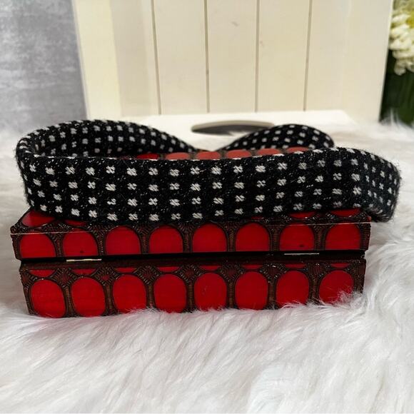 NEW J. Crew Wool Tie Belt 1” Thin Adjustable Waist Belt S/M Charcoal + Grey NWOT - Picture 7 of 16